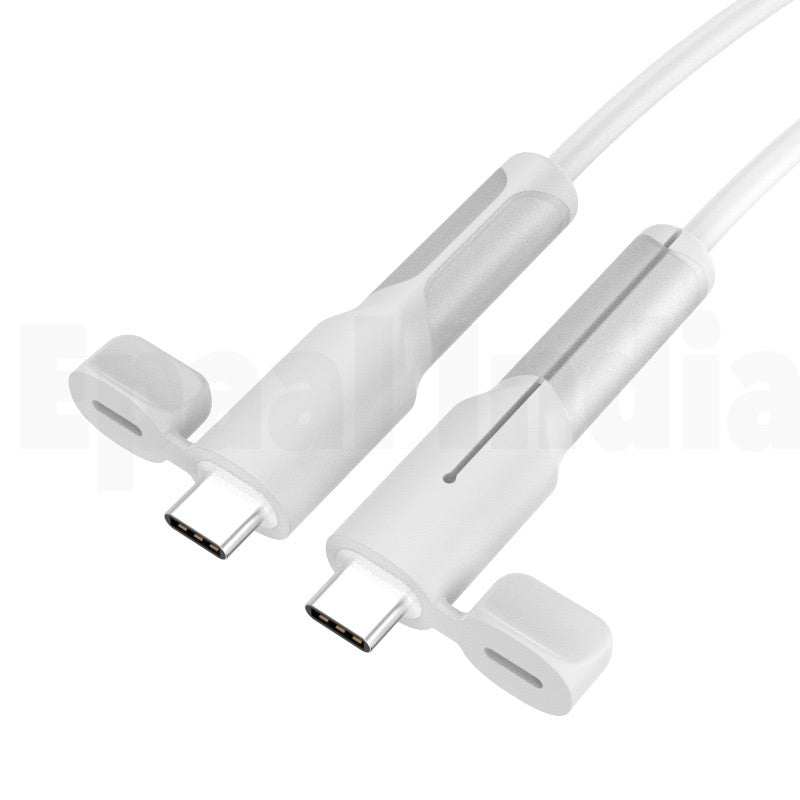 Epaal 2 pcs Cable End Protector Compatible with Type-C and Lightning Charger Cable (Type C to Type C and Type C to lightening both) Protective Dust Waterproof with Cap