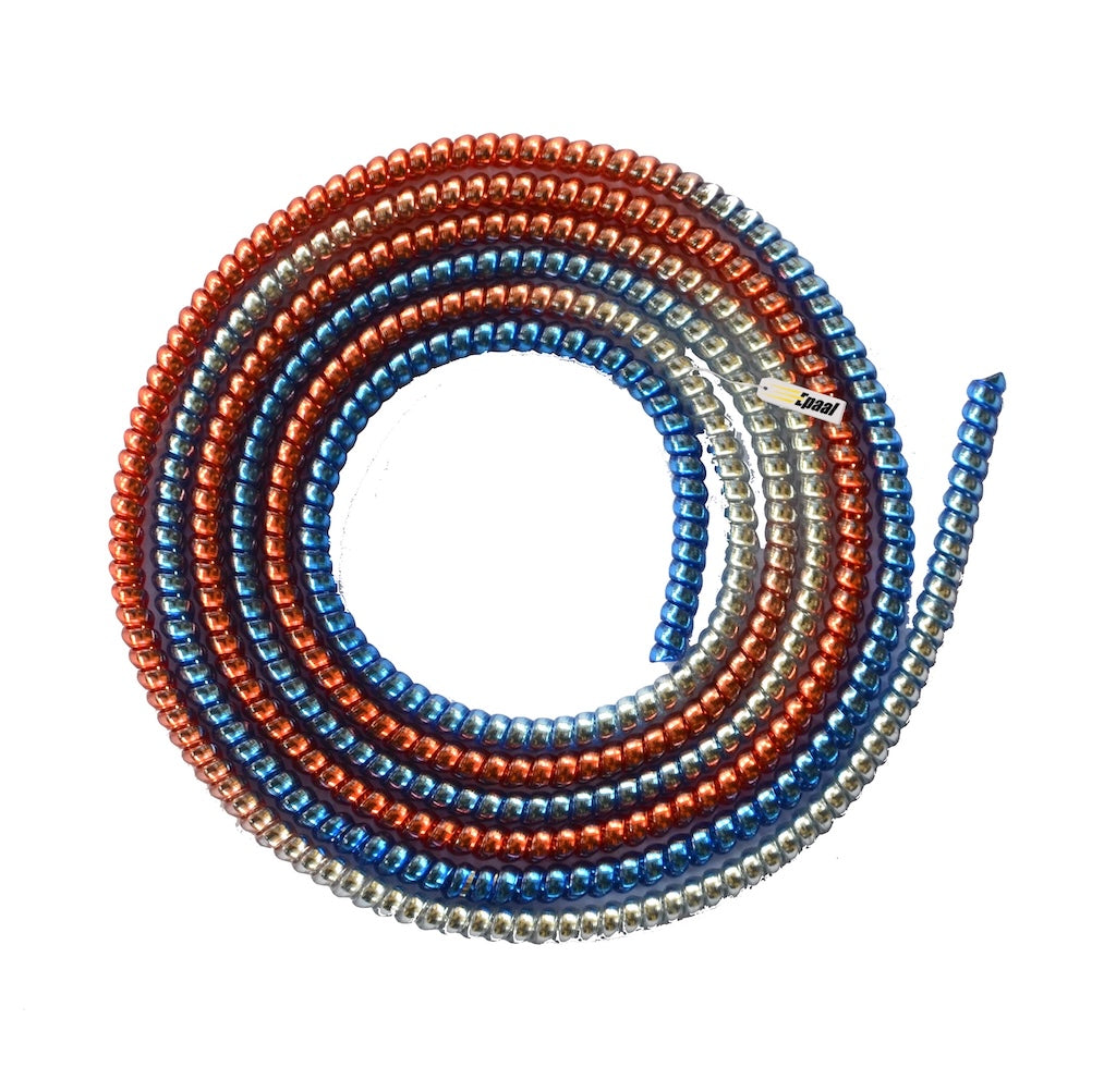 Spiral Metallic Color (1 Pcs) 1.6 Meters Each-Full Size Cable Cord Charger Protector Winder for iPhone & Android USB Charging Cables, Earphones, Lightning Cable