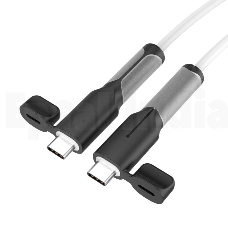 Epaal 2 pcs Cable End Protector Compatible with Type-C and Lightning Charger Cable (Type C to Type C and Type C to lightening both) Protective Dust Waterproof with Cap