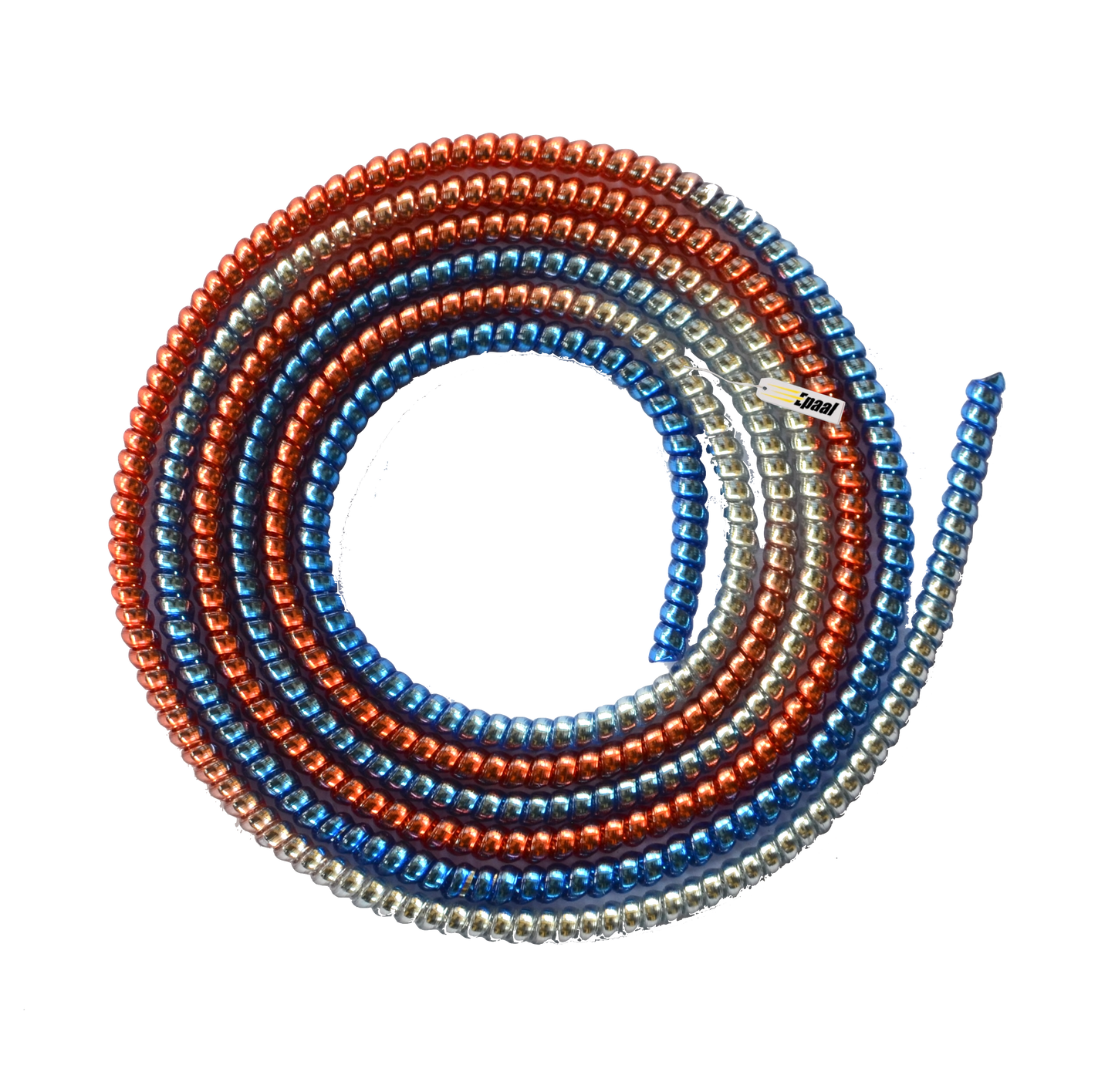 Spiral Metallic Color (1 Pcs) 1.6 Meters Each-Full Size Cable Cord Charger Protector Winder for iPhone & Android USB Charging Cables, Earphones, Lightning Cable