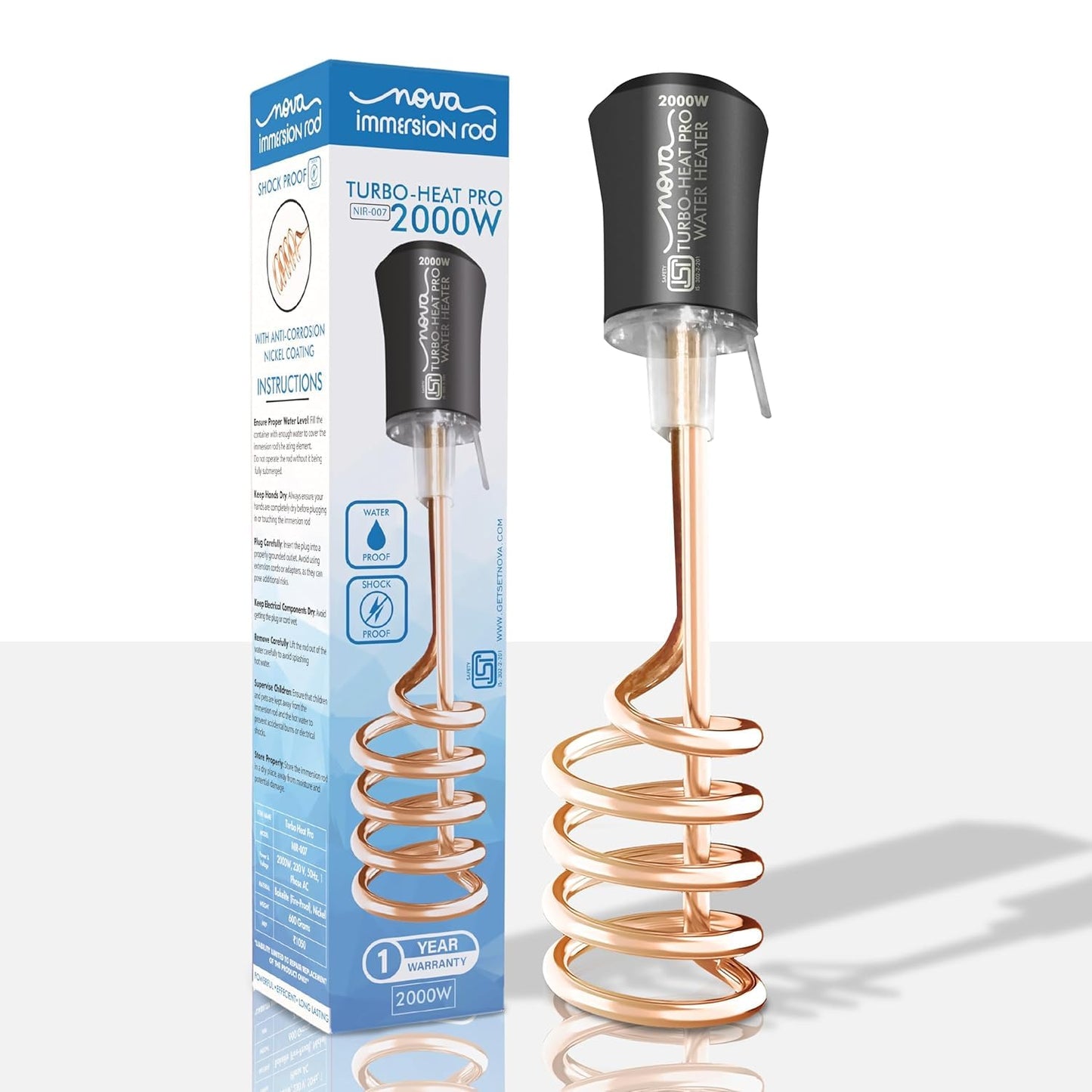 Nova Immersion Rod Water Heater 2000W