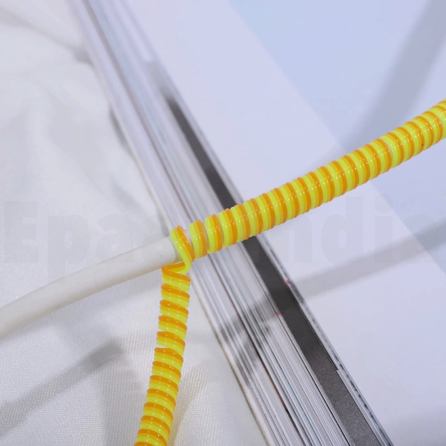 Spiral Triple Color (2 Pcs) 1.6 Meters Each-Full Size Cable Cord Charger Protector Saver Winder for iPhone & Android Charging Cables