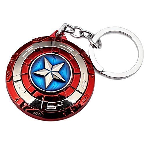 Epaal Avengers Superhero Captain America Rotating Shield Key Chain, Avengers Metal Key Chain & Key Ring