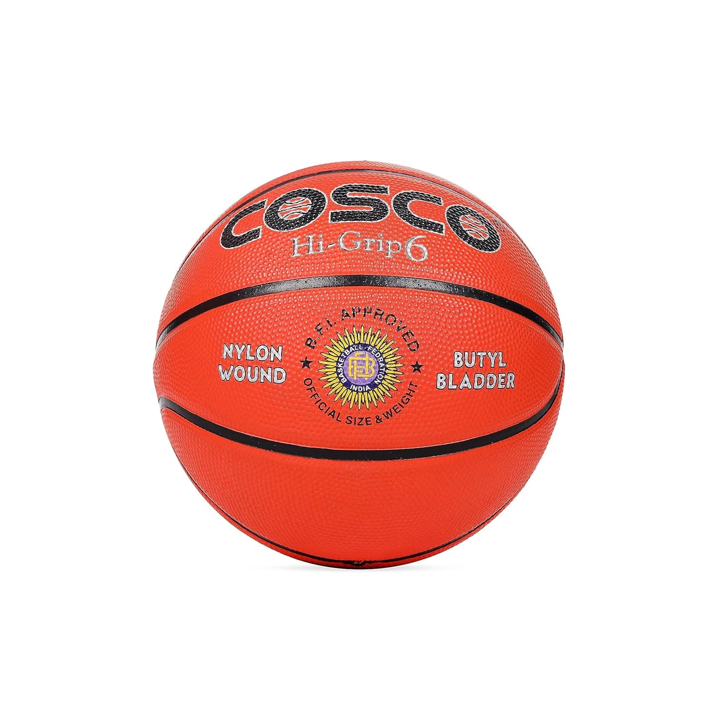 Cosco Hi-Grip Basket Balls, Size 6 (Orange)