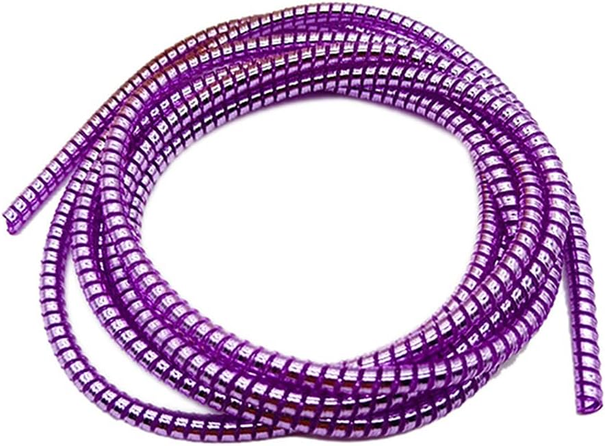 Spiral Metallic Color (1 Pcs) 1.6 Meters Each-Full Size Cable Cord Charger Protector Winder for iPhone & Android USB Charging Cables, Earphones, Lightning Cable