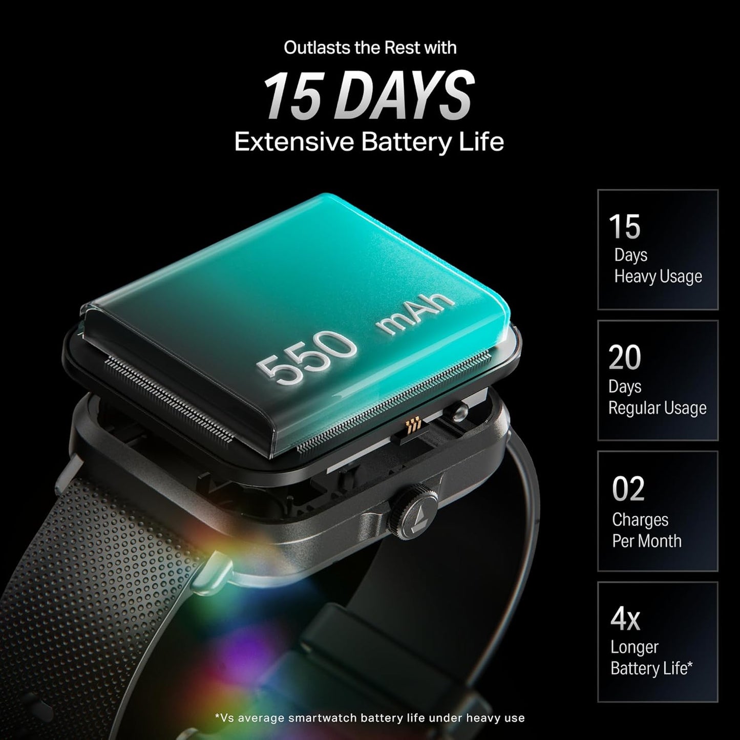 boAt Storm Infinity Smartwatch with 1.83" HD Display