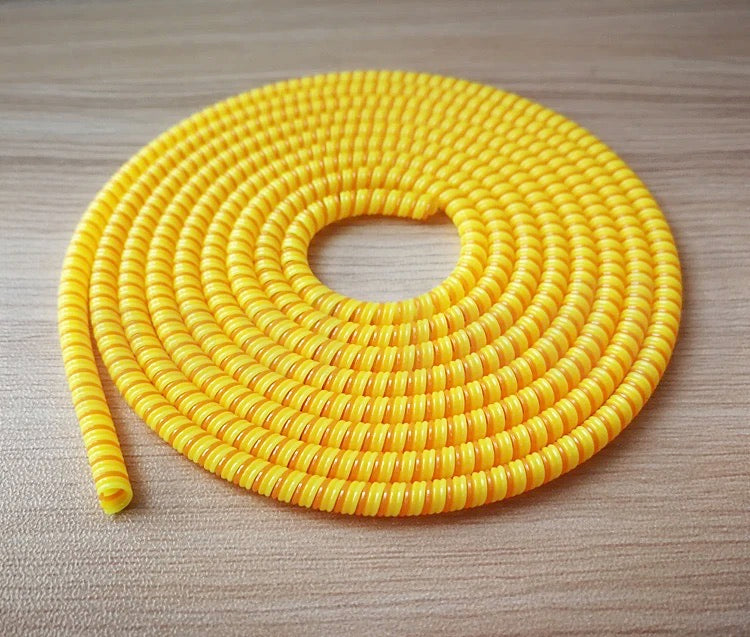 Spiral Triple Color (2 Pcs) 1.6 Meters Each-Full Size Cable Cord Charger Protector Saver Winder for iPhone & Android Charging Cables