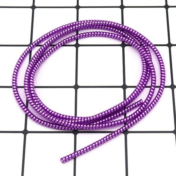 Spiral Metallic Color (1 Pcs) 1.6 Meters Each-Full Size Cable Cord Charger Protector Winder for iPhone & Android USB Charging Cables, Earphones, Lightning Cable