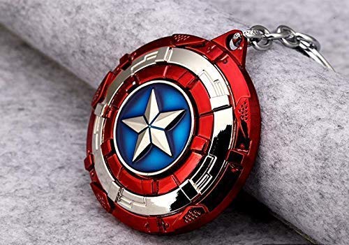 Epaal Avengers Superhero Captain America Rotating Shield Key Chain, Avengers Metal Key Chain & Key Ring