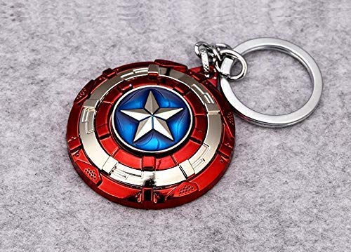 Epaal Avengers Superhero Captain America Rotating Shield Key Chain, Avengers Metal Key Chain & Key Ring