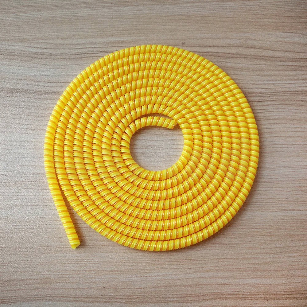 Spiral Triple Color (2 Pcs) 1.6 Meters Each-Full Size Cable Cord Charger Protector Saver Winder for iPhone & Android Charging Cables