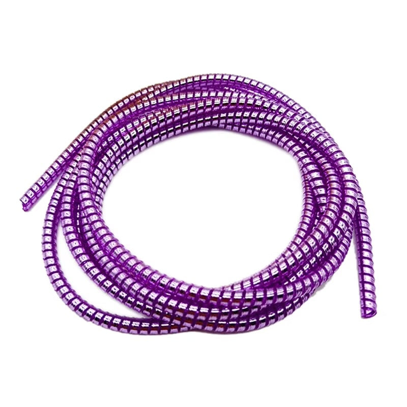Spiral Metallic Color (1 Pcs) 1.6 Meters Each-Full Size Cable Cord Charger Protector Winder for iPhone & Android USB Charging Cables, Earphones, Lightning Cable