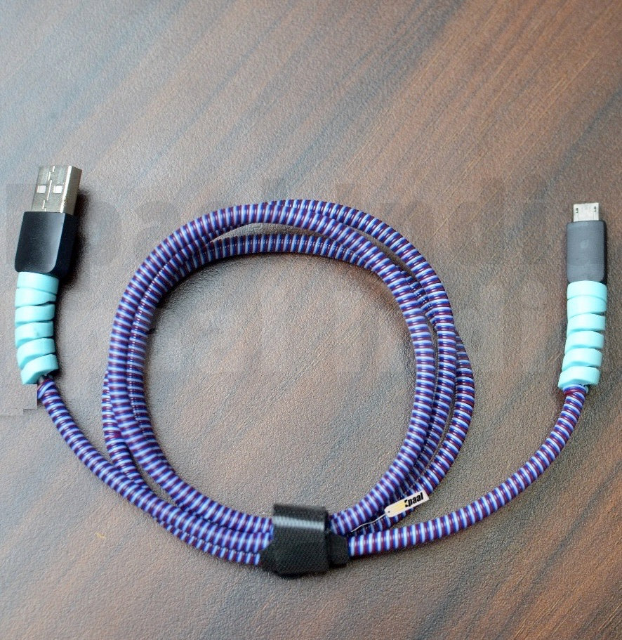 Epaal Combo Port Protector Sleeve (4pcs) with Spiral 1.6 Meter (1pc) Winder Full Cable Protector (Purple)