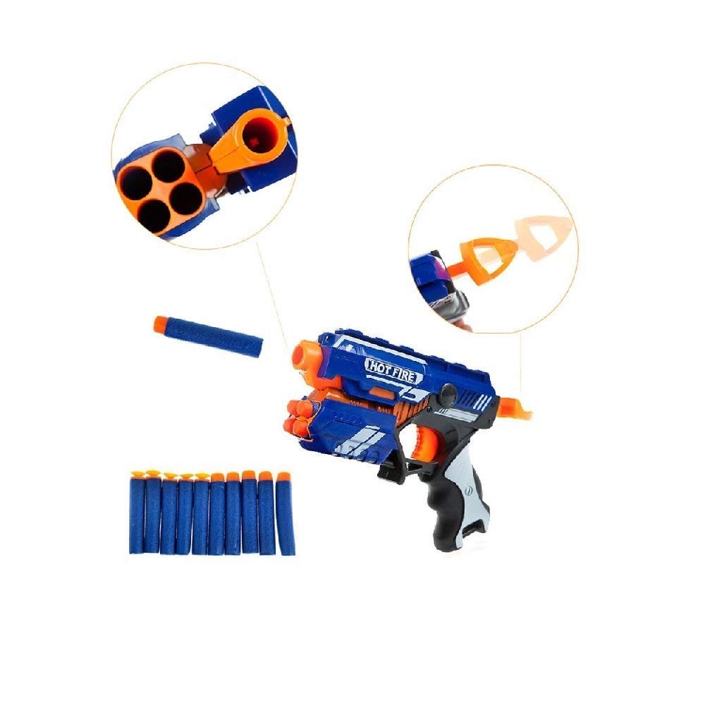 Blaze Storm Hot Fire Soft Bullet Toy Gun With 10 Safe Soft Foam Bullets