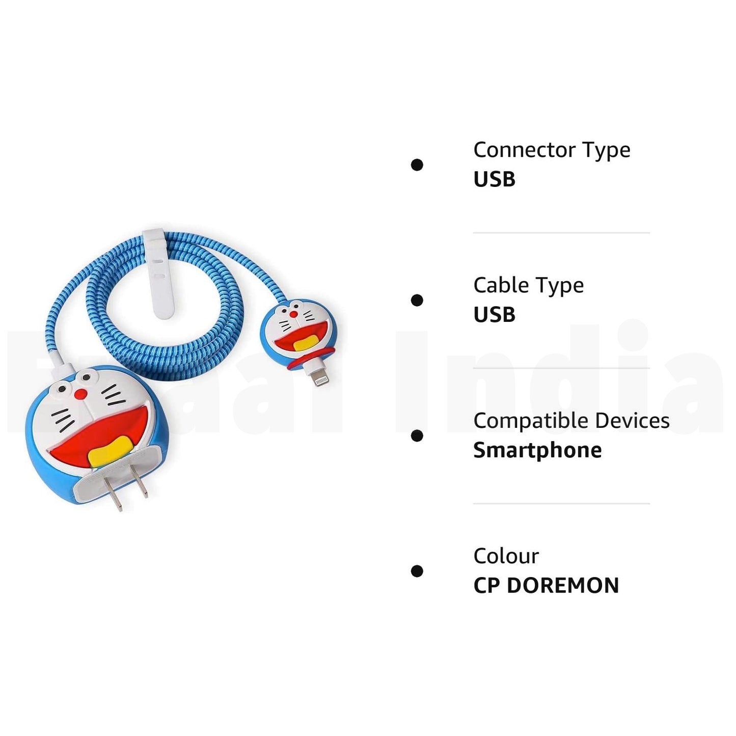 Epaal 4 pcs Cartoon 3D Design Protective Case for 18W 20W iPhone 15 14 13 12 11 Pro Max Fast Charging Cable Adapter Charger with Lightning Data Cable Case for iPhone Charger