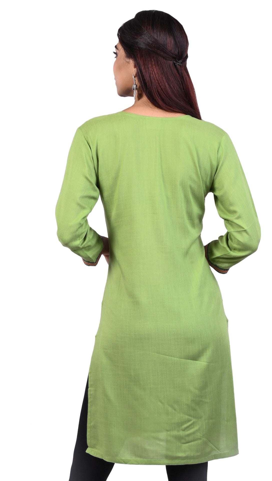 J'TTON Rayon Embroidered Straight Kurti (Pari)