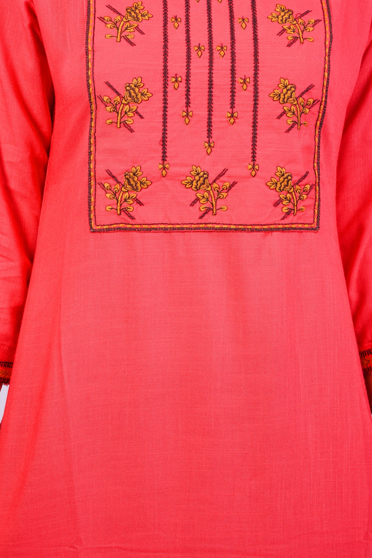 J'TTON Rayon Embroidered Straight Kurti (Pari)