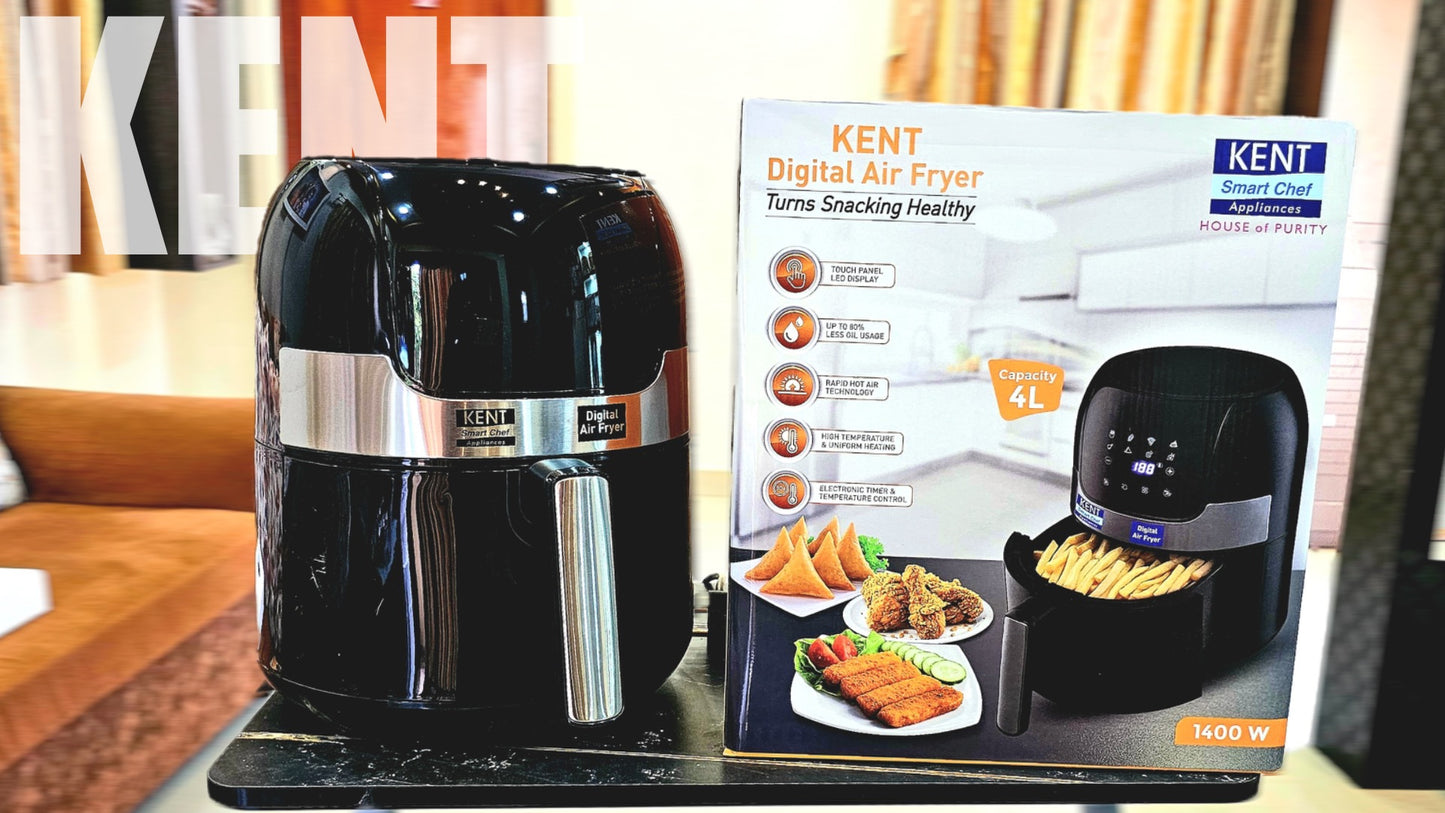 KENT Digital Air Fryer | 4 L Capacity & 1400 W