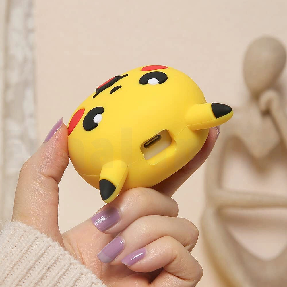 Epaal 4 pcs Cartoon 3D Design Protective Case for 18W 20W iPhone 15 14 13 12 11 Pro Max Fast Charging Cable Adapter Charger with Lightning Data Cable Case for iPhone Charger
