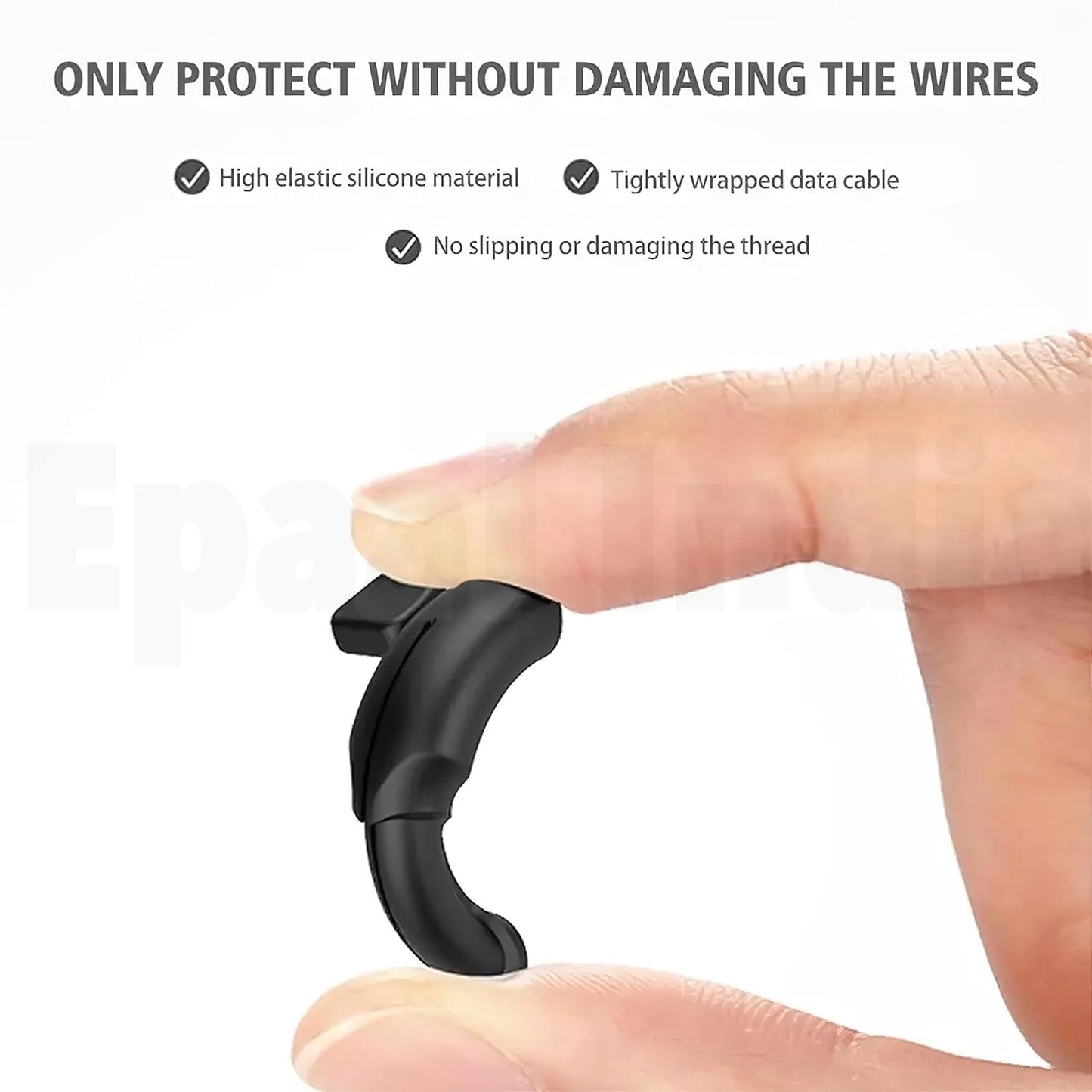 Epaal 2 pcs Cable End Protector Compatible with Type-C and Lightning Charger Cable (Type C to Type C and Type C to lightening both) Protective Dust Waterproof with Cap