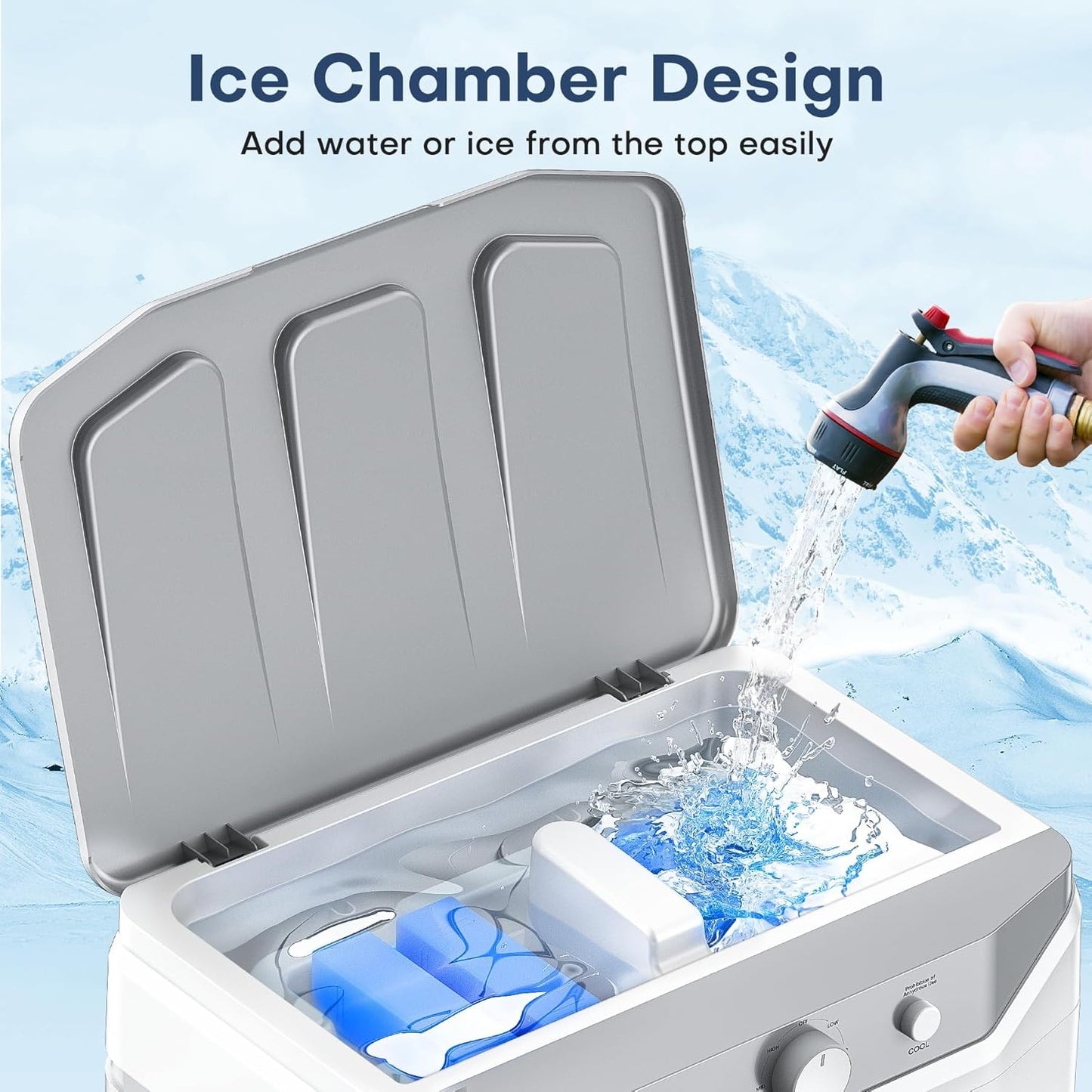 HIFRESH Air Cooler for Home, Silent Cooler with 20L Ice Chamber