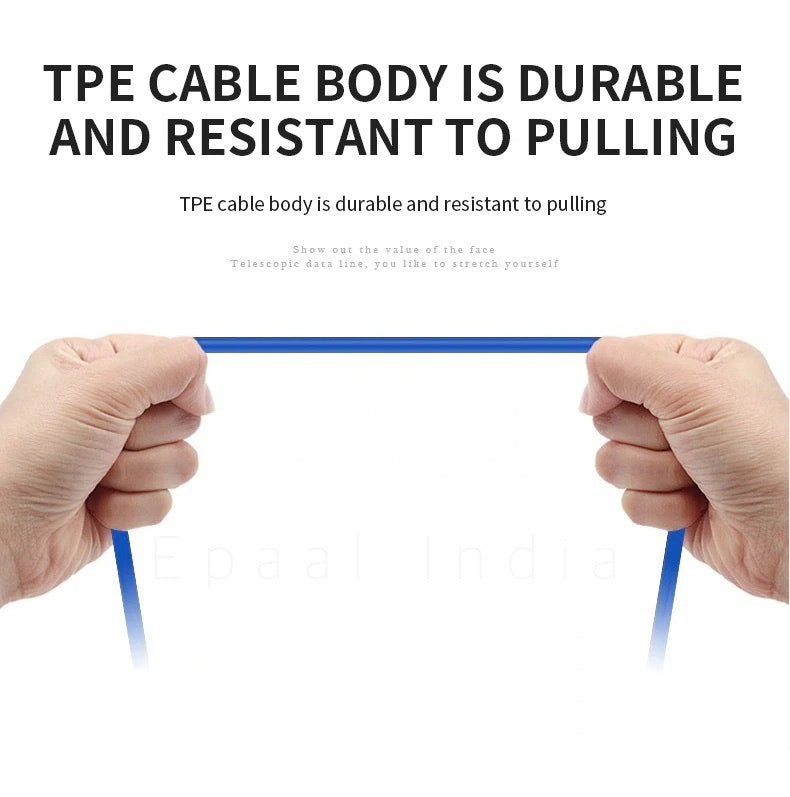 Epaal Multiple Charging Cable 3Ft/1m 3-in-1 USB Charge Cord Compatible with iPhone/Type C/Micro USB for All Android and iOS Smartphones (MultiColor)