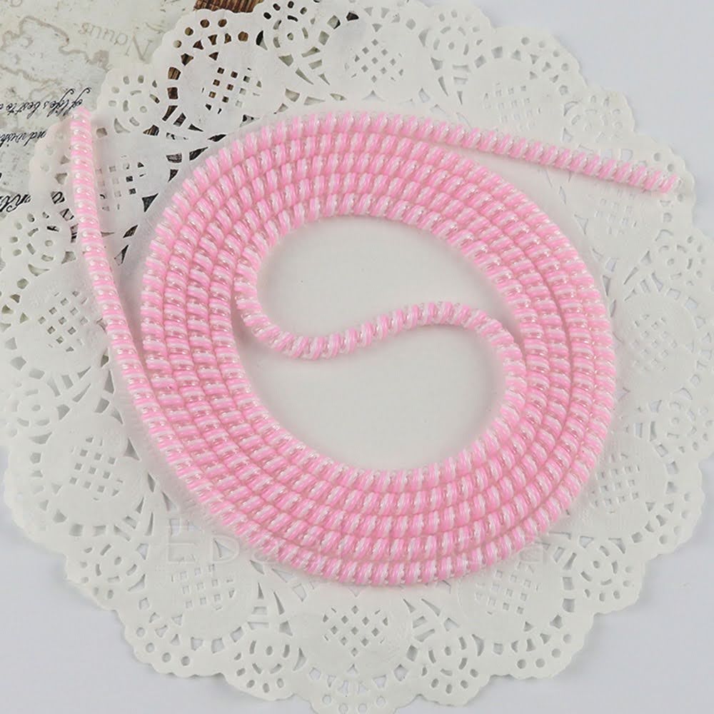 Epaal Combo Port Protector Sleeve (4pcs) with Spiral 1.6 Meter (1pc) Winder Full Cable Protector (Pink)