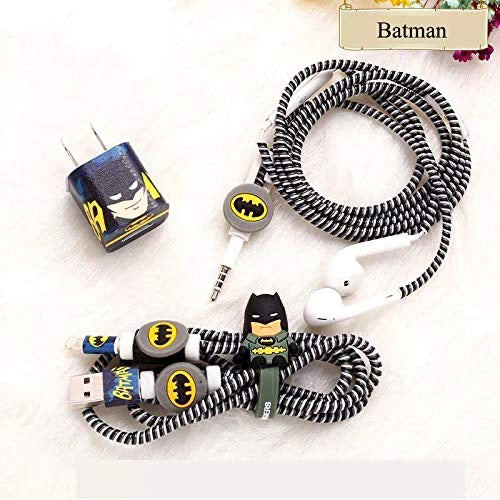 Epaal 8-in-1 Set of Spiral USB and Earphone Cable Protectors Winder, Sticker, Clips, Organizer Clip