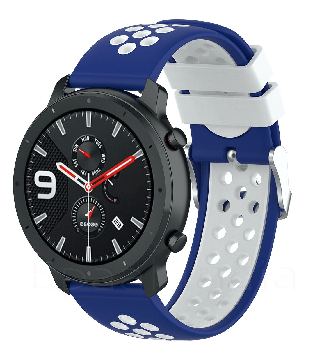 Epaal 22mm Universal Silicone Strap with Flat Metal Buckle for Samsung Watch 3 45mm/Gear S3 Classic/Frontier/Huawei GT2/Realme Watch 2/2 Pro/S/S Pro