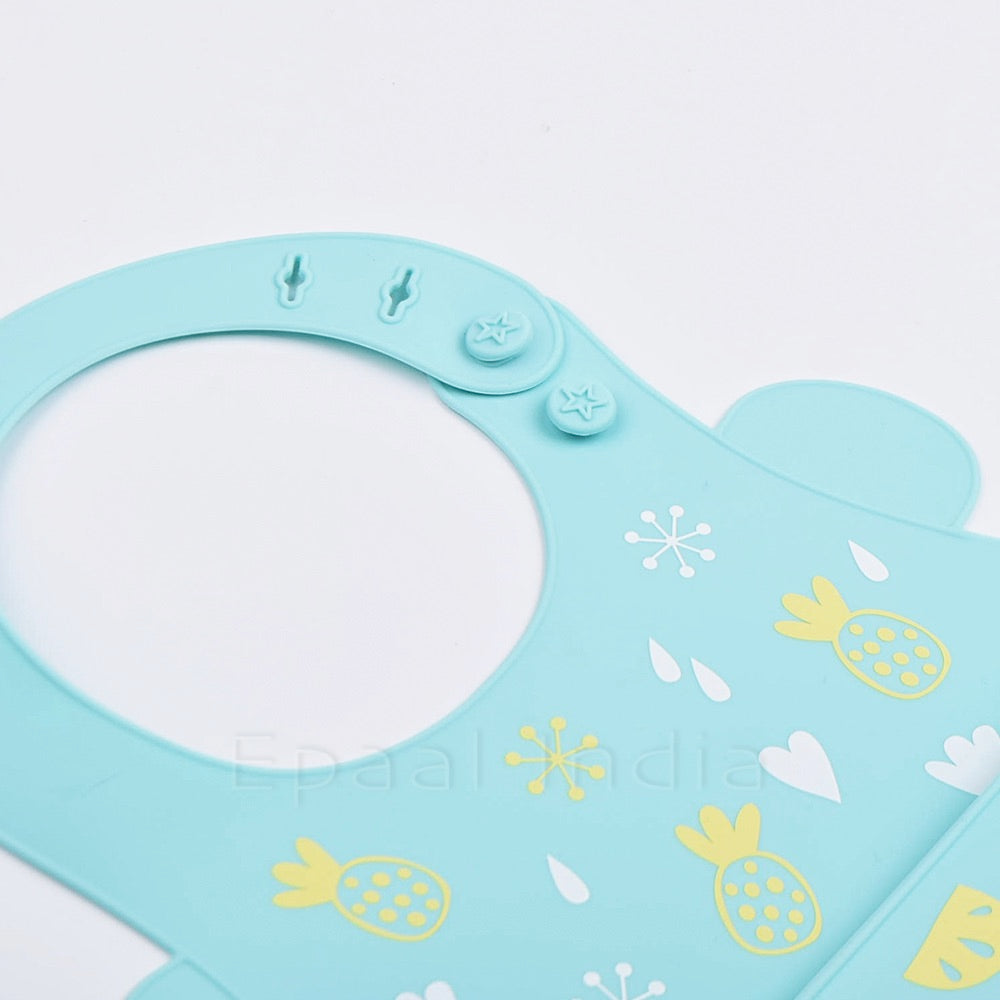 Waterproof Silicone Bib for Feeding Infants and Toddlers (6M to 5 Yr) Easily Wipes Clean! Comfortable Soft Baby Bibs Keep Stains Off!