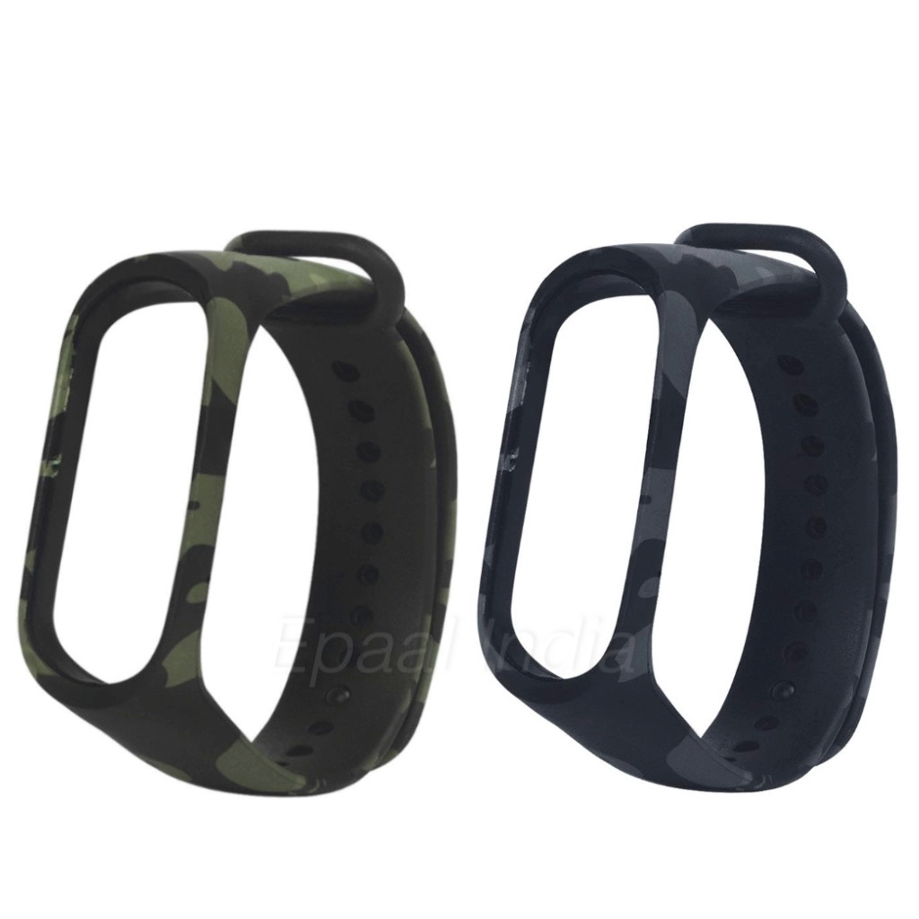 Epaal Mi Band 4 / Mi Band 3 - Camouflage Pattern Replacement Silicone Strap