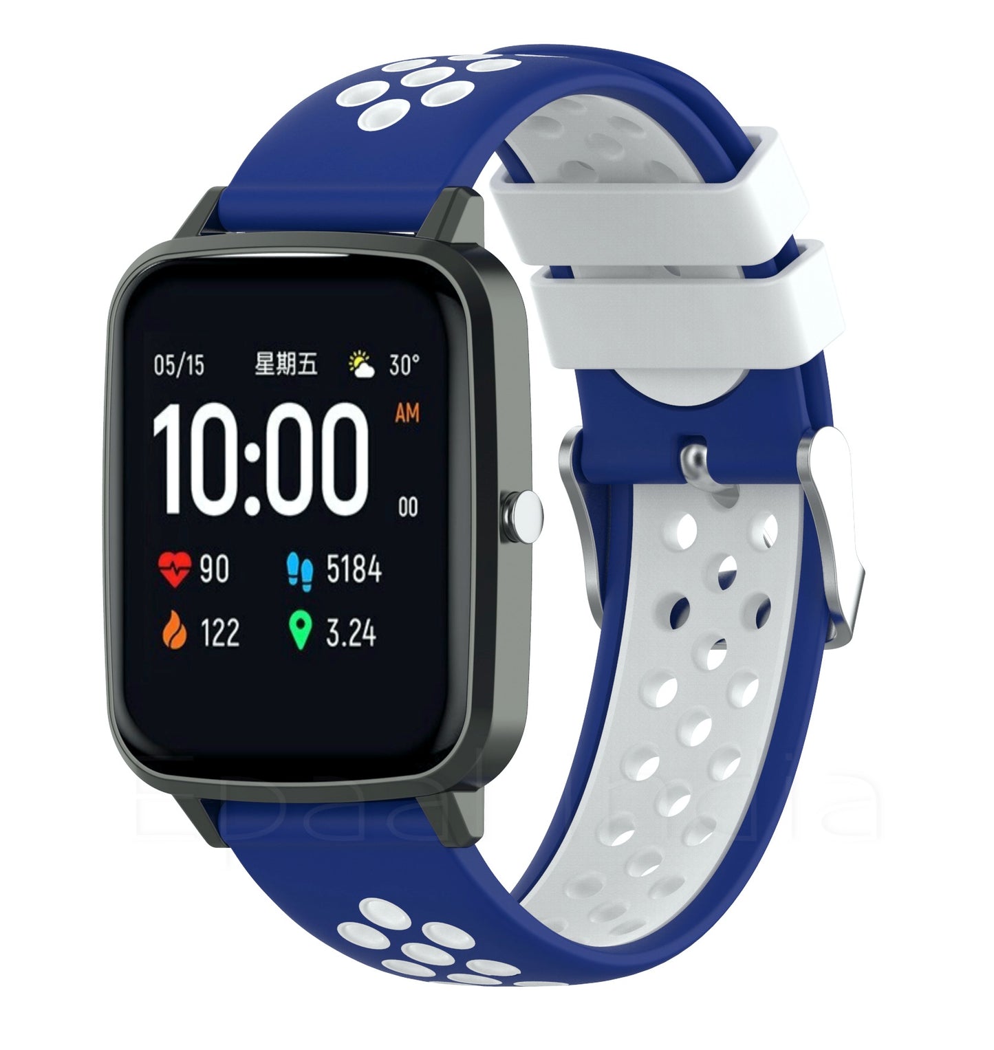 Epaal 19mm Universal Silicone Strap with Flat Metal Buckle for Noise ColorFit Pulse, Noise ColorFit Pro 2/Oxy, Boat Storm, Realme Watch