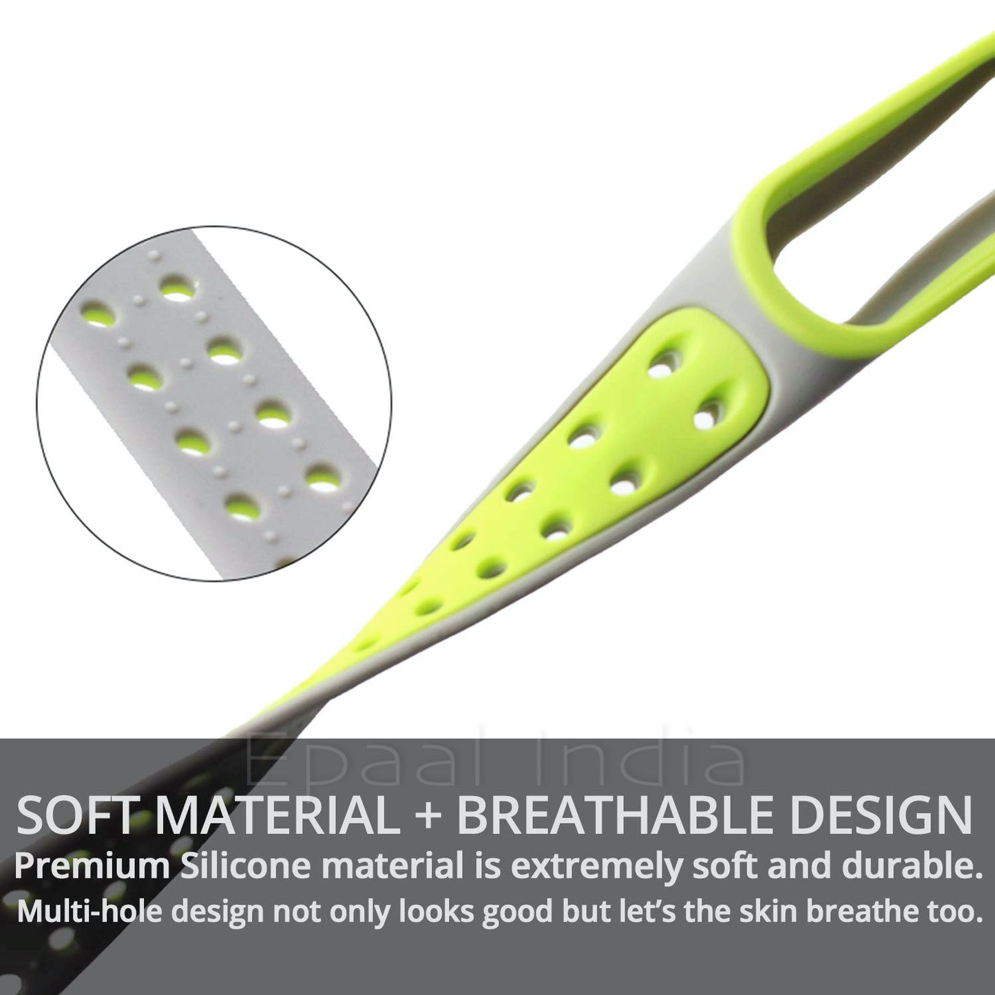 Epaal Mi Band 6 / Mi Band 5 Super Soft Durable Silicone Strap with Metal Buckle