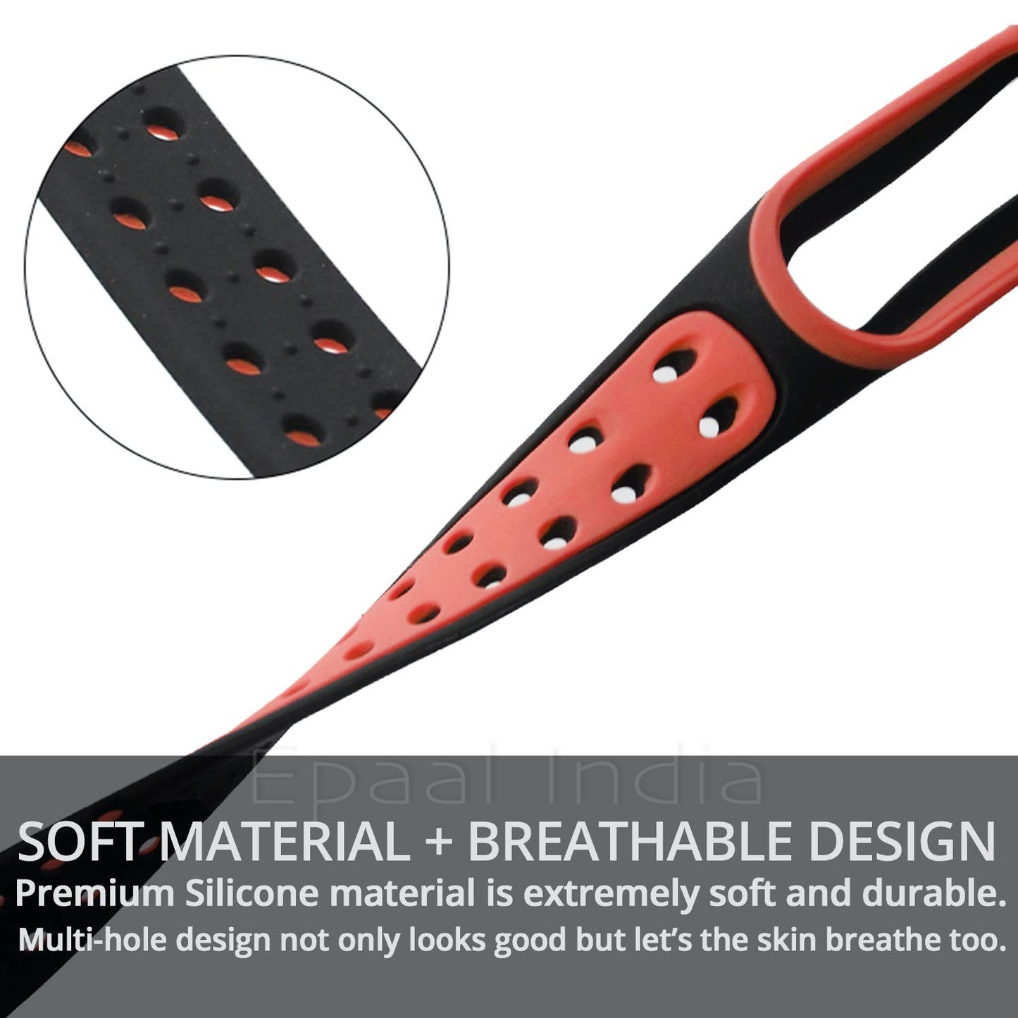 Epaal Mi Band 6 / Mi Band 5 Super Soft Durable Silicone Strap with Metal Buckle