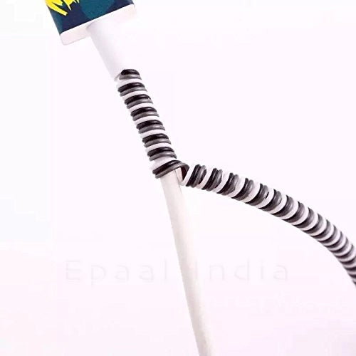 Epaal 8-in-1 Set of Spiral USB and Earphone Cable Protectors Winder, Sticker, Clips, Organizer Clip