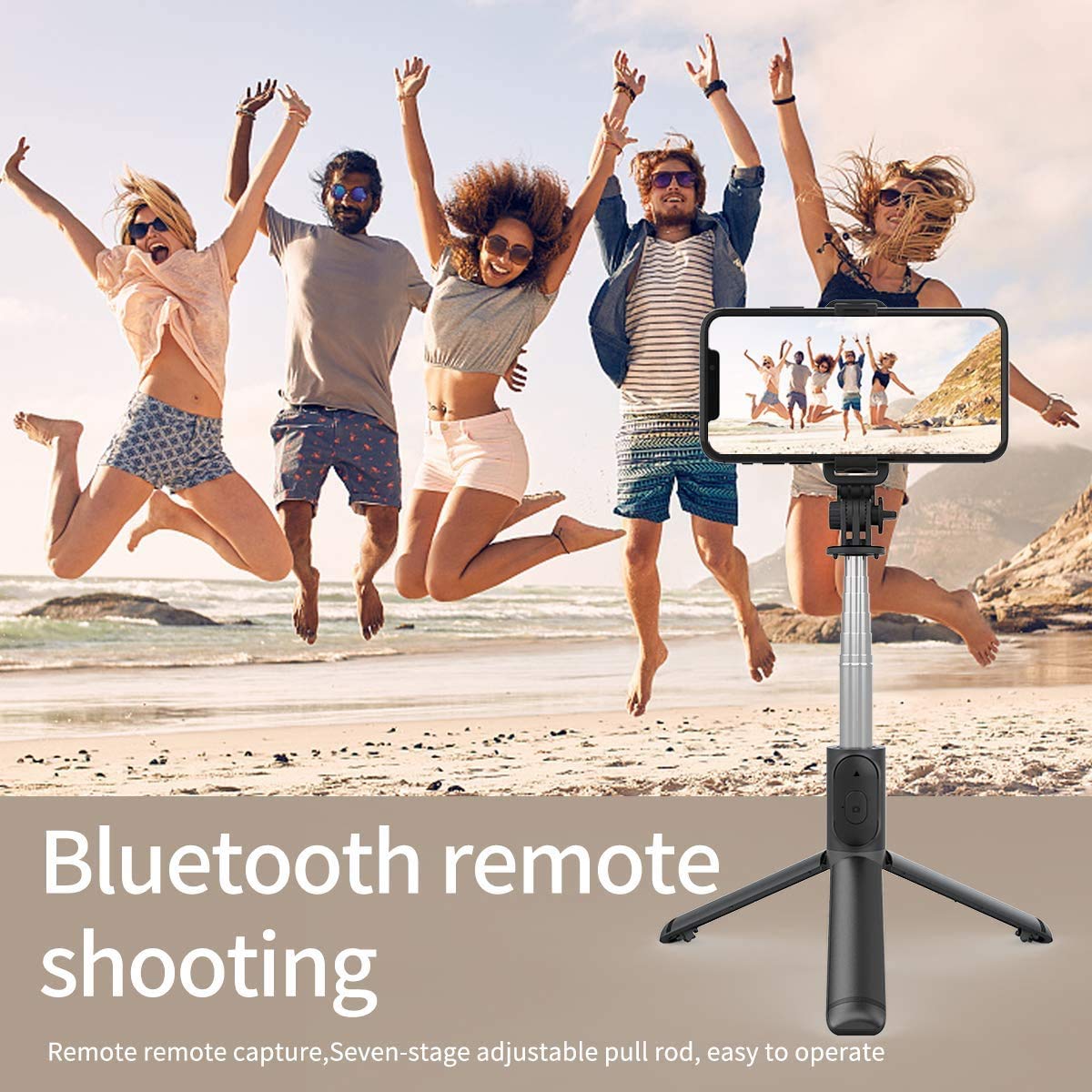 Epaal EPLR1B Bluetooth Selfie Stick Tripod - Black