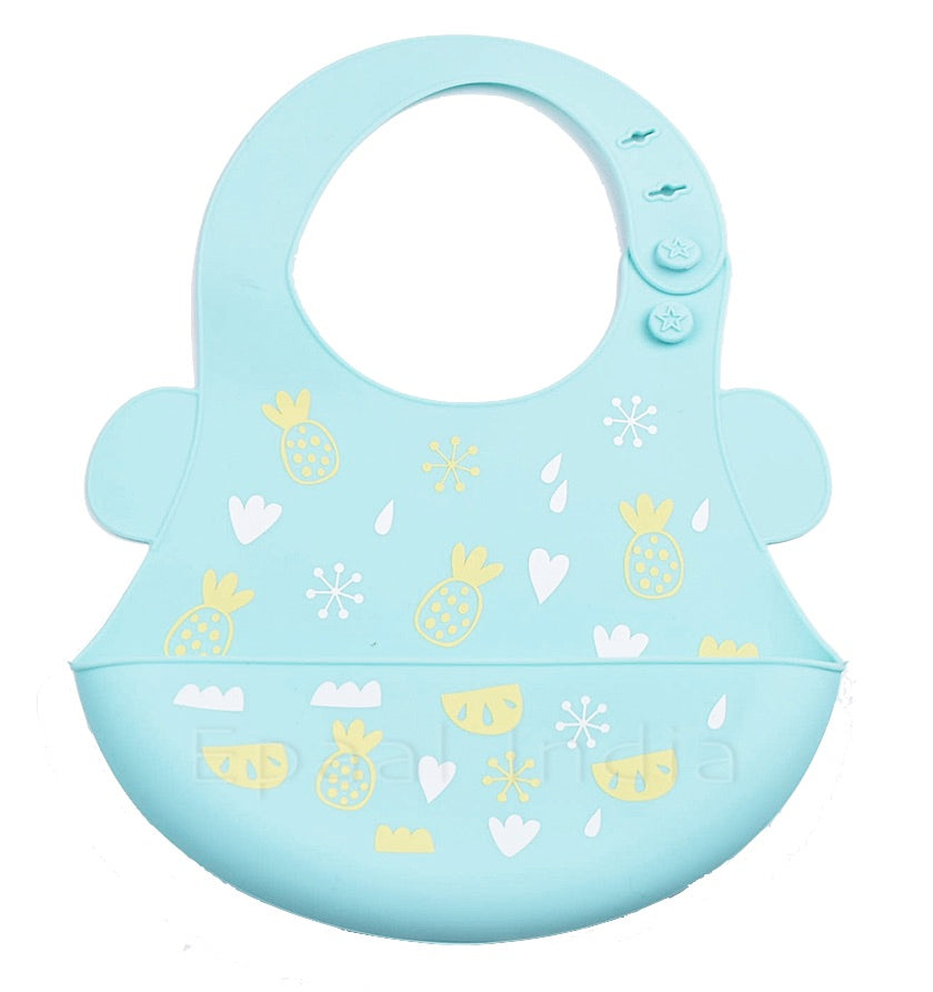 Waterproof Silicone Bib for Feeding Infants and Toddlers (6M to 5 Yr) Easily Wipes Clean! Comfortable Soft Baby Bibs Keep Stains Off!
