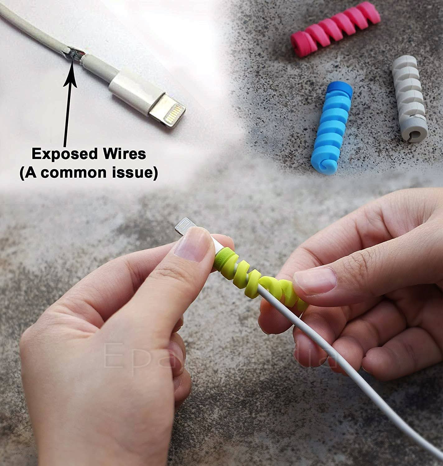 [Clearance] Set of 4 Spiral Cable Protector Winder Sleeves for Protecting Expensive Cables