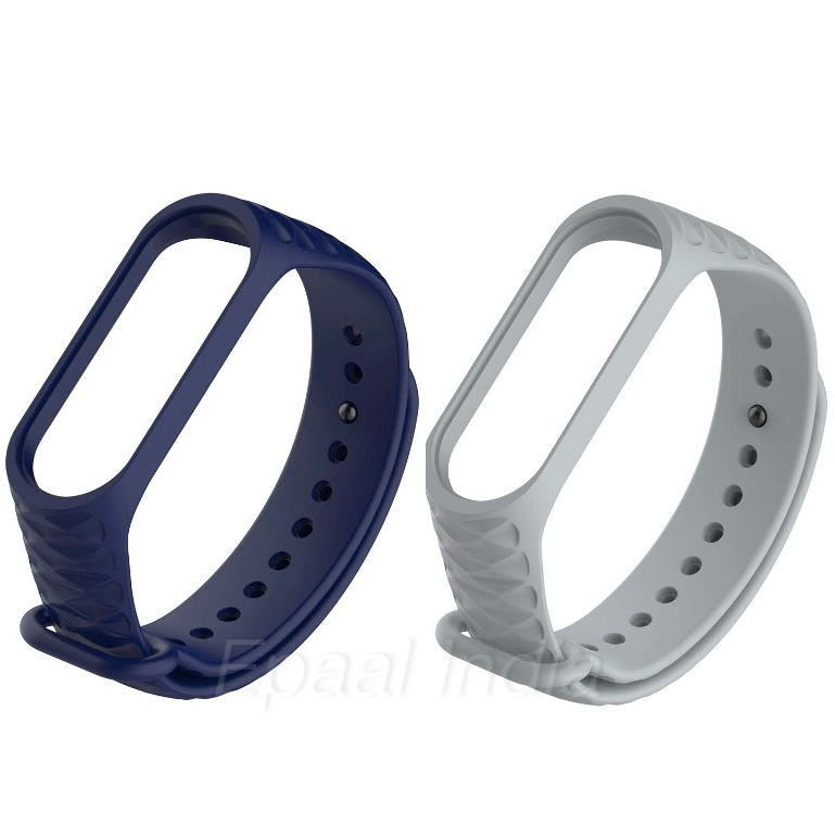 Epaal Mi Band 4 / Mi Band 3 - 3D Knurling Diamond Textured Replacement Strap