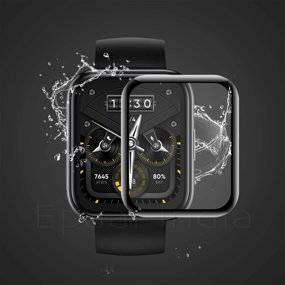 Epaal 3D Protective Screen Guard Protector Film for Realme Watch 2, PMMA+PU Edge to Edge Screen Protection (Pack of 1)