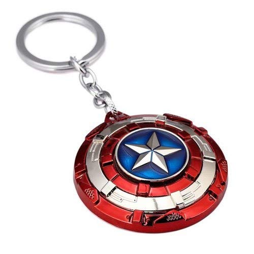 Epaal Avengers Superhero Captain America Rotating Shield Key Chain, Avengers Metal Key Chain & Key Ring