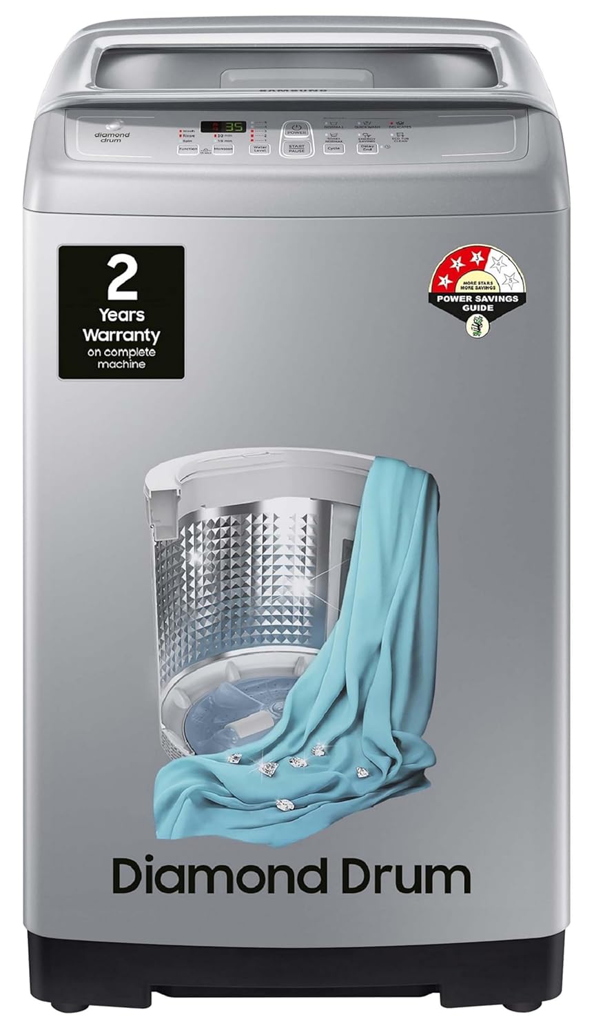 Samsung 7 kg, Fully-Automatic Top Load Washing Machine with Diamond Drum (WA70A4002GS/TL)