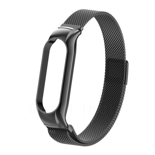 Epaal Snap-In Roller Stainless Steel Magnetic Mesh Strap for Mi Band 6 / Mi Band 5 / Mi Band 4 / Mi Band 3