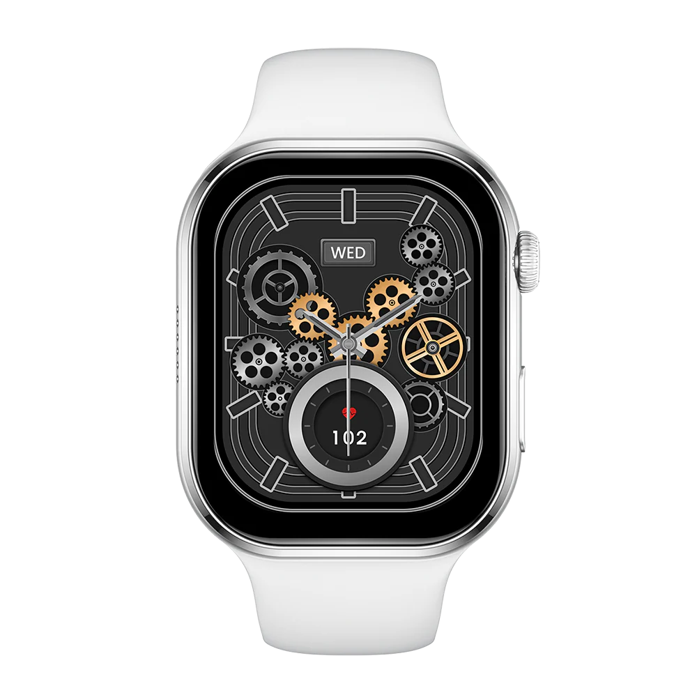 Fire-Boltt Brillia 51.3mm (2.04 inch) Largest AMOLED Display,Bluetooth Calling AI Assistant Smartwatch  (Silver Strap, Free Size)