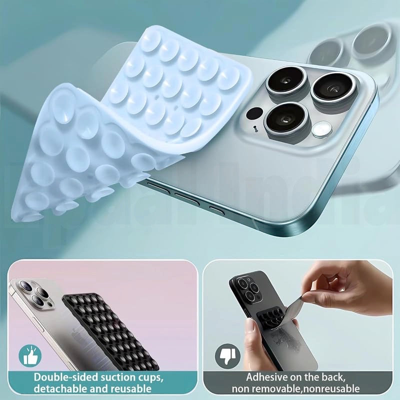 Epaal Silicone (56 cups) Suction Phone Case Hands-Free Mobile Holder Grip (2pcs) Mobile Holder