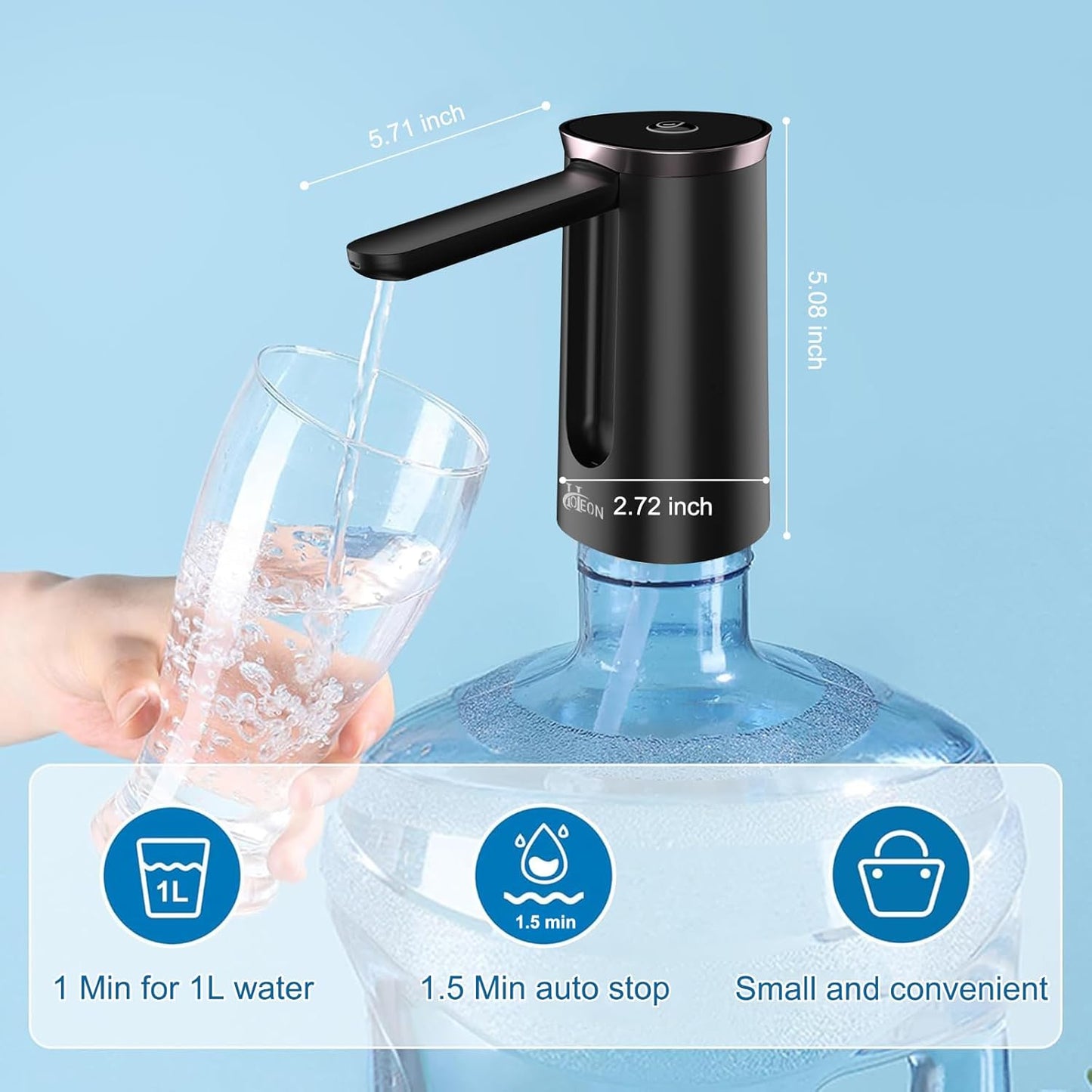 Hoteon Foldable Water Dispenser Pump, Automatic Rechargeable
