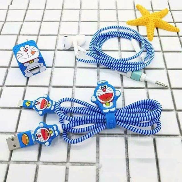 Epaal 8-in-1 Set of Spiral USB and Earphone Cable Protectors Winder, Sticker, Clips, Organizer Clip
