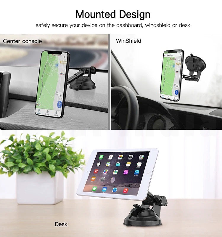 Epaal Yesido Magnetic Mobile Holder with Telescopic Arm and Strong Suction Cup for Dashboard, Windshield