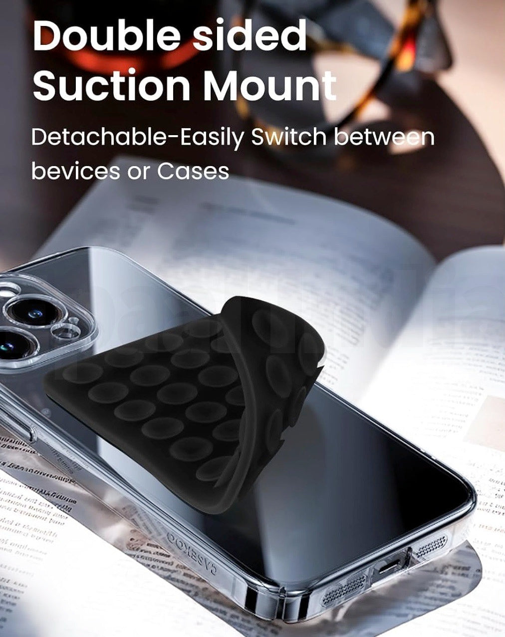 Epaal Silicone (56 cups) Suction Phone Case Hands-Free Mobile Holder Grip (2pcs) Mobile Holder