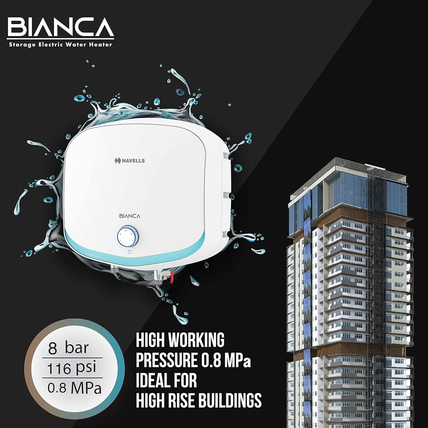Havells Bianca 15L Storage Water Heater Geyser